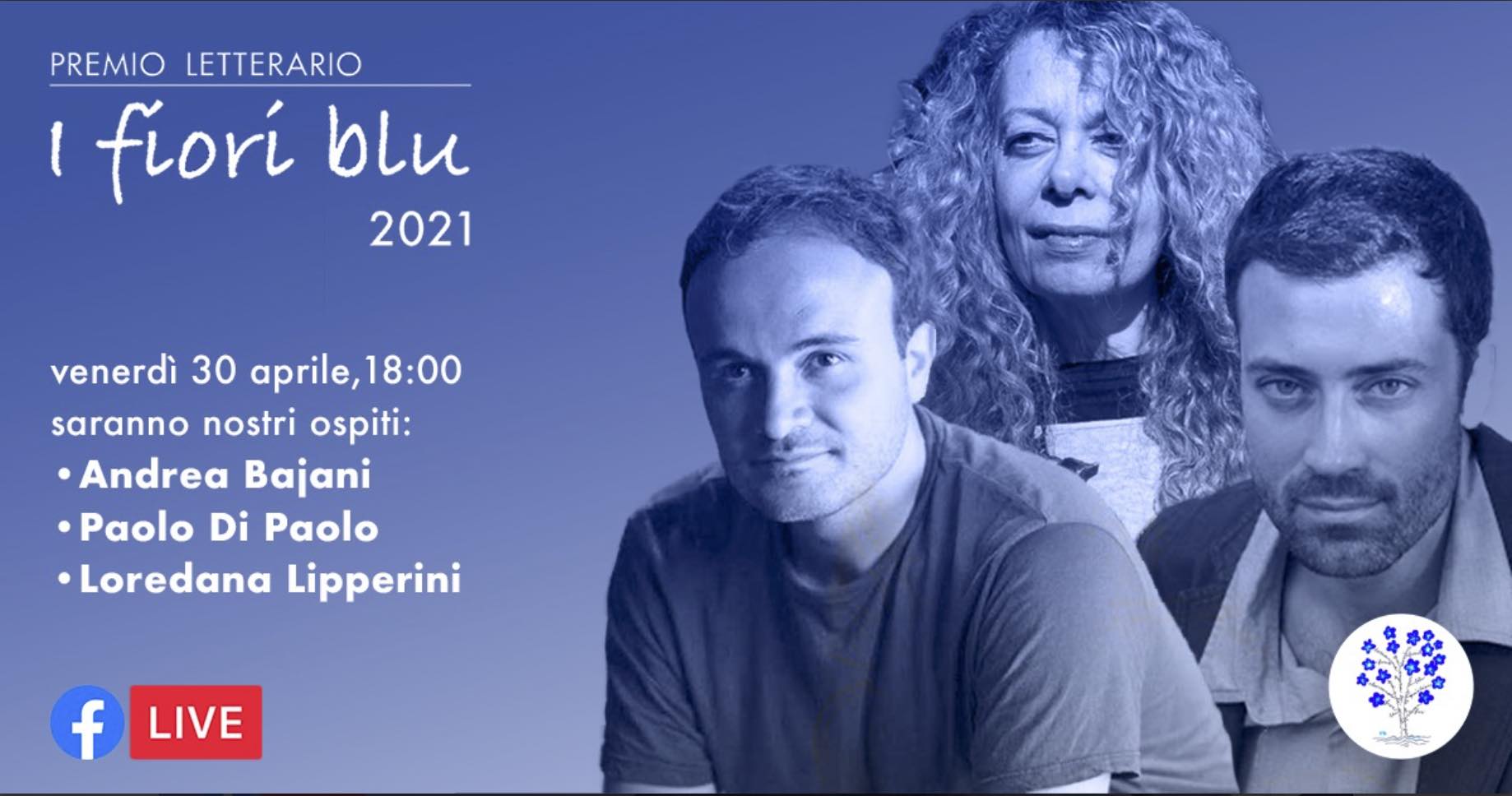 Due romanzi e un saggio aprono gli incontri del Premio I fiori blu: Lipperini, Bajani e Di Paolo