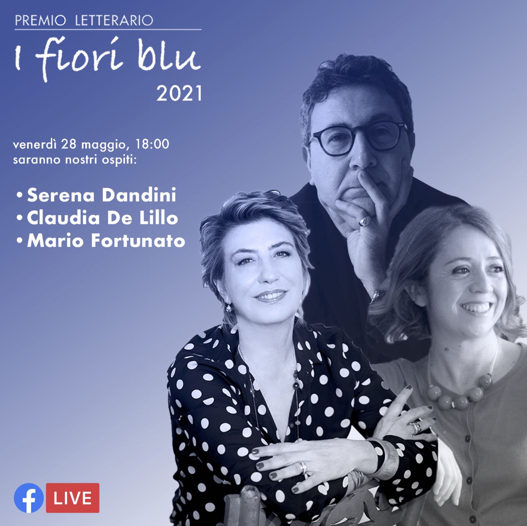 Dandini, De Lillo e Fortunato per il quinto incontro del Premio I fiori blu