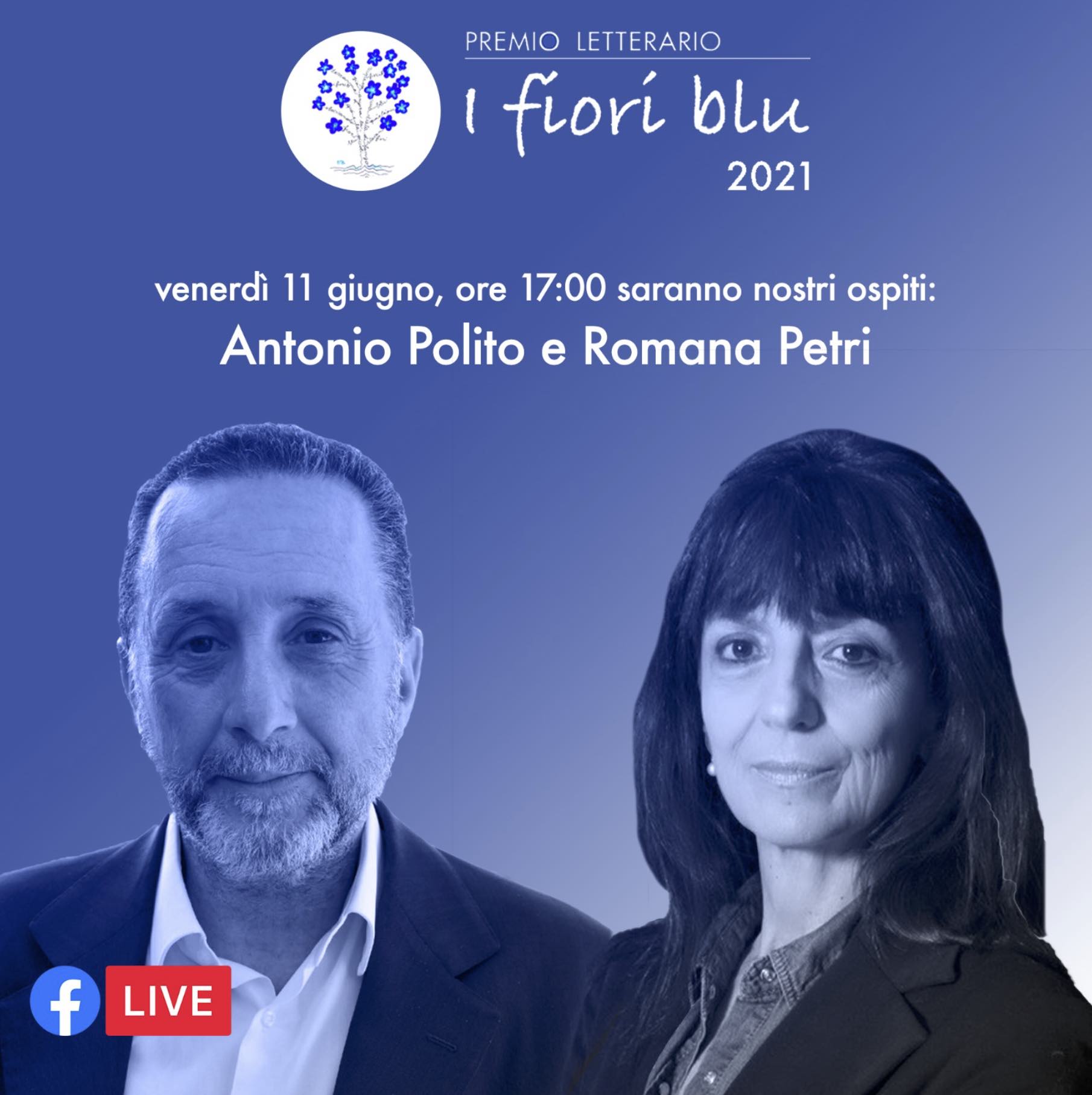 11 giugno - Antonio Polito e Romana Petri a “I fiori blu”